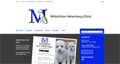 Desktop Screenshot of midlothianveterinaryclinic.com