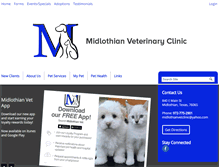 Tablet Screenshot of midlothianveterinaryclinic.com